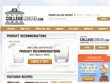 Tablet Screenshot of collegerecipes.com